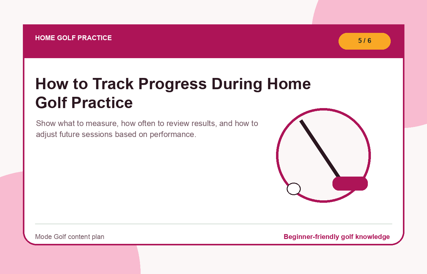 How to Track Progress During Home Golf Practice illustration