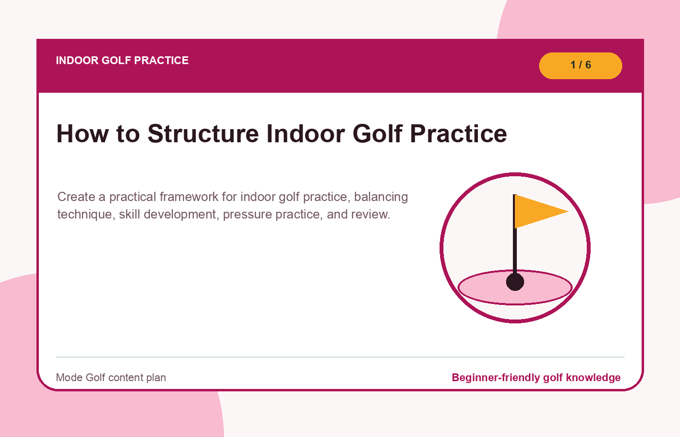 How to Structure Indoor Golf Practice illustration