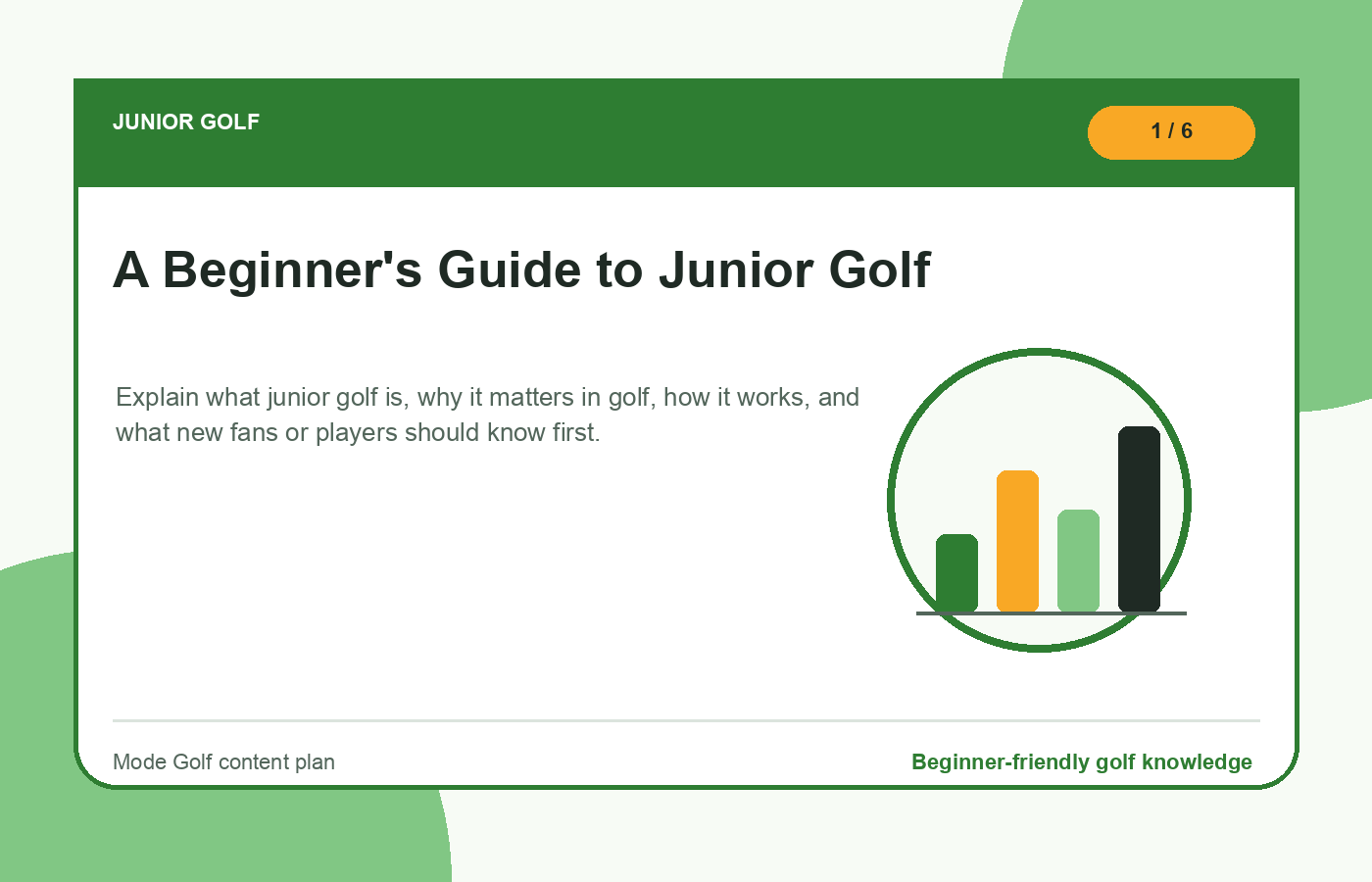 A Beginner's Guide to Junior Golf illustration