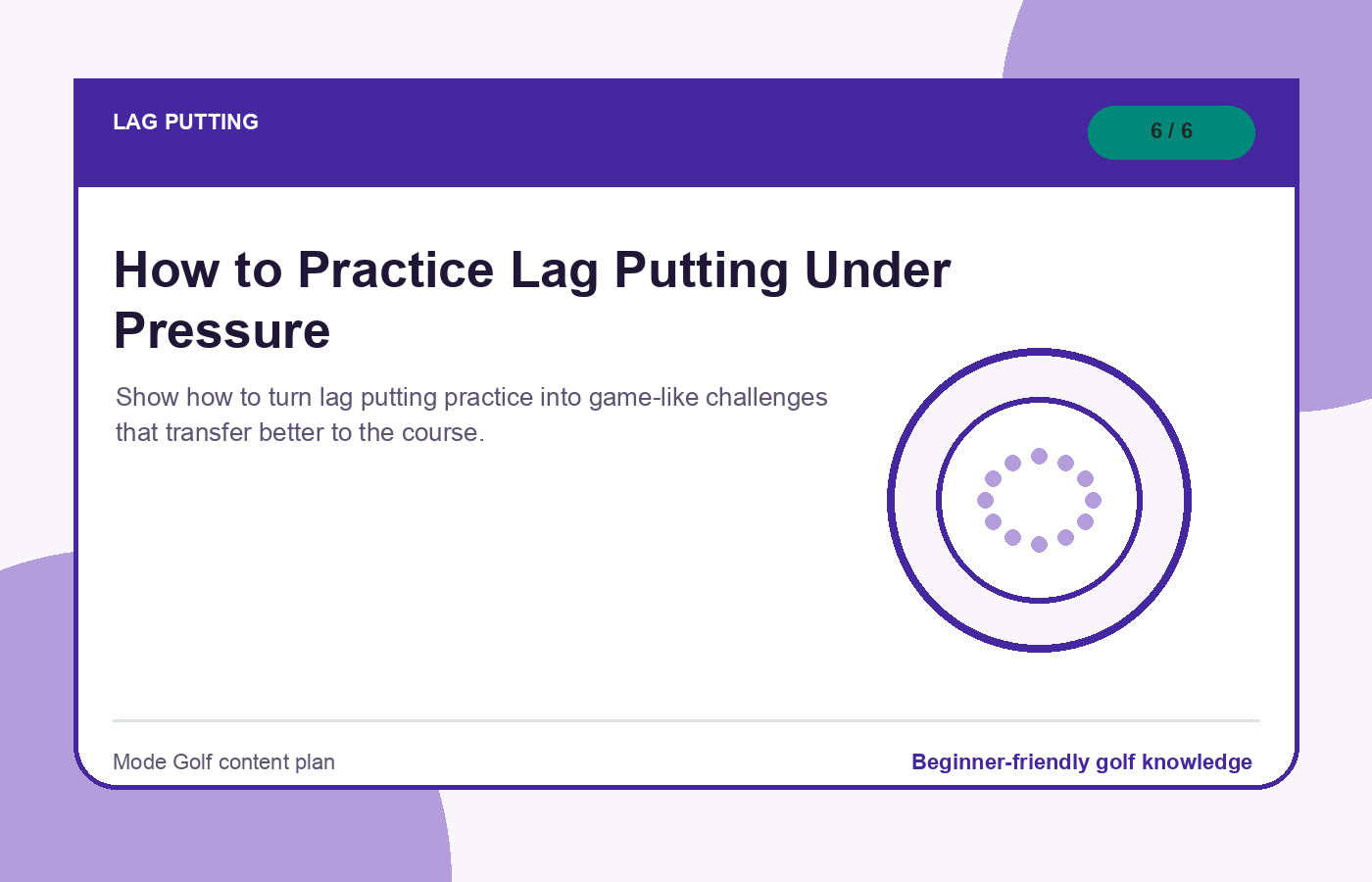 How to Practice Lag Putting Under Pressure illustration