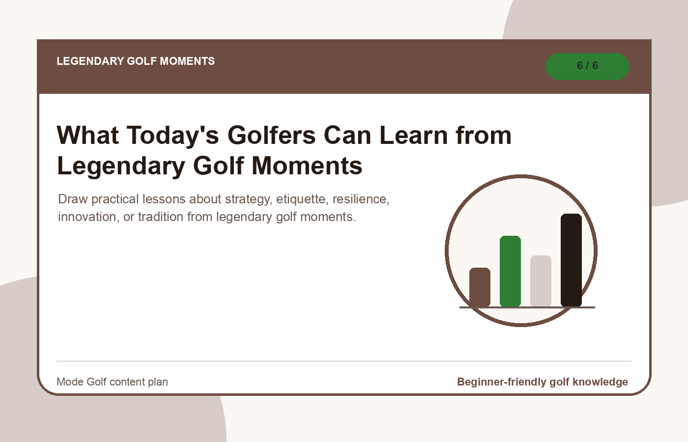 What Today's Golfers Can Learn from Legendary Golf Moments illustration