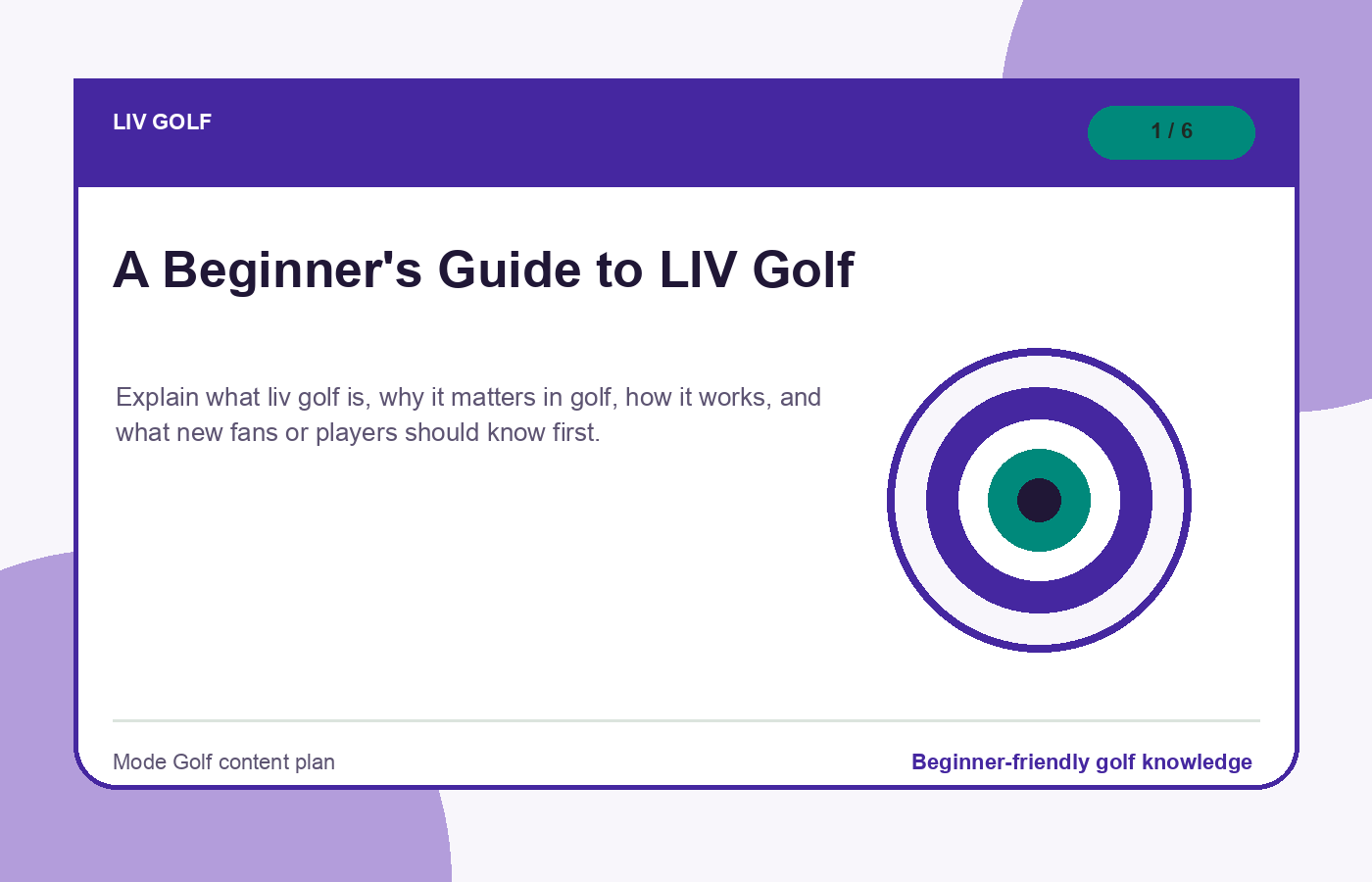 A Beginner's Guide to LIV Golf illustration