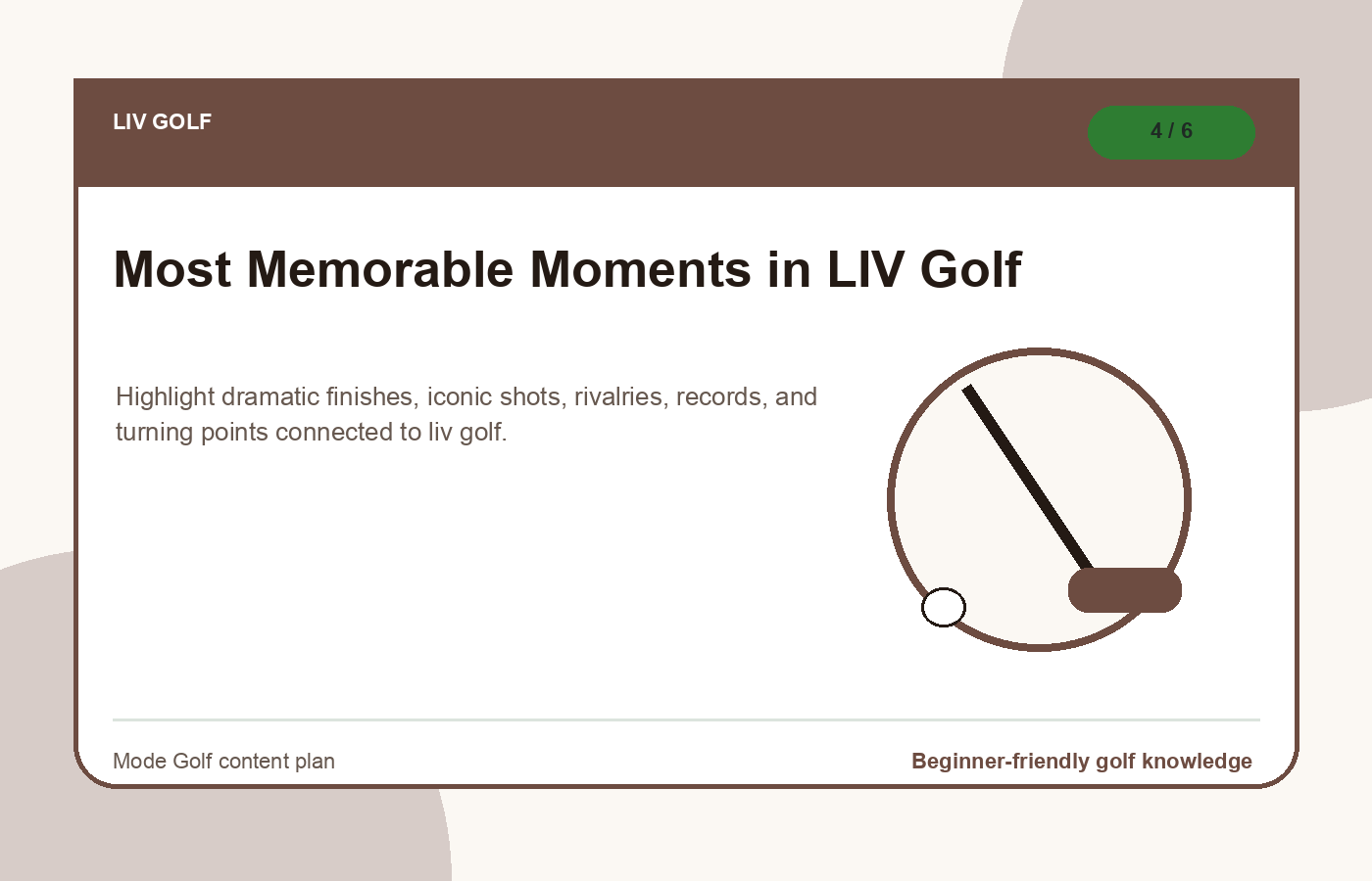 Most Memorable Moments in LIV Golf illustration