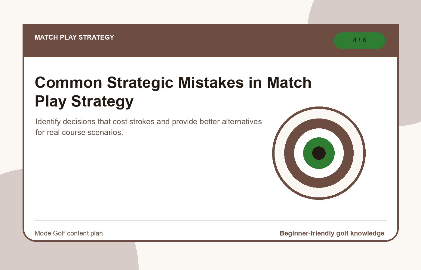 Common Strategic Mistakes in Match Play Strategy illustration