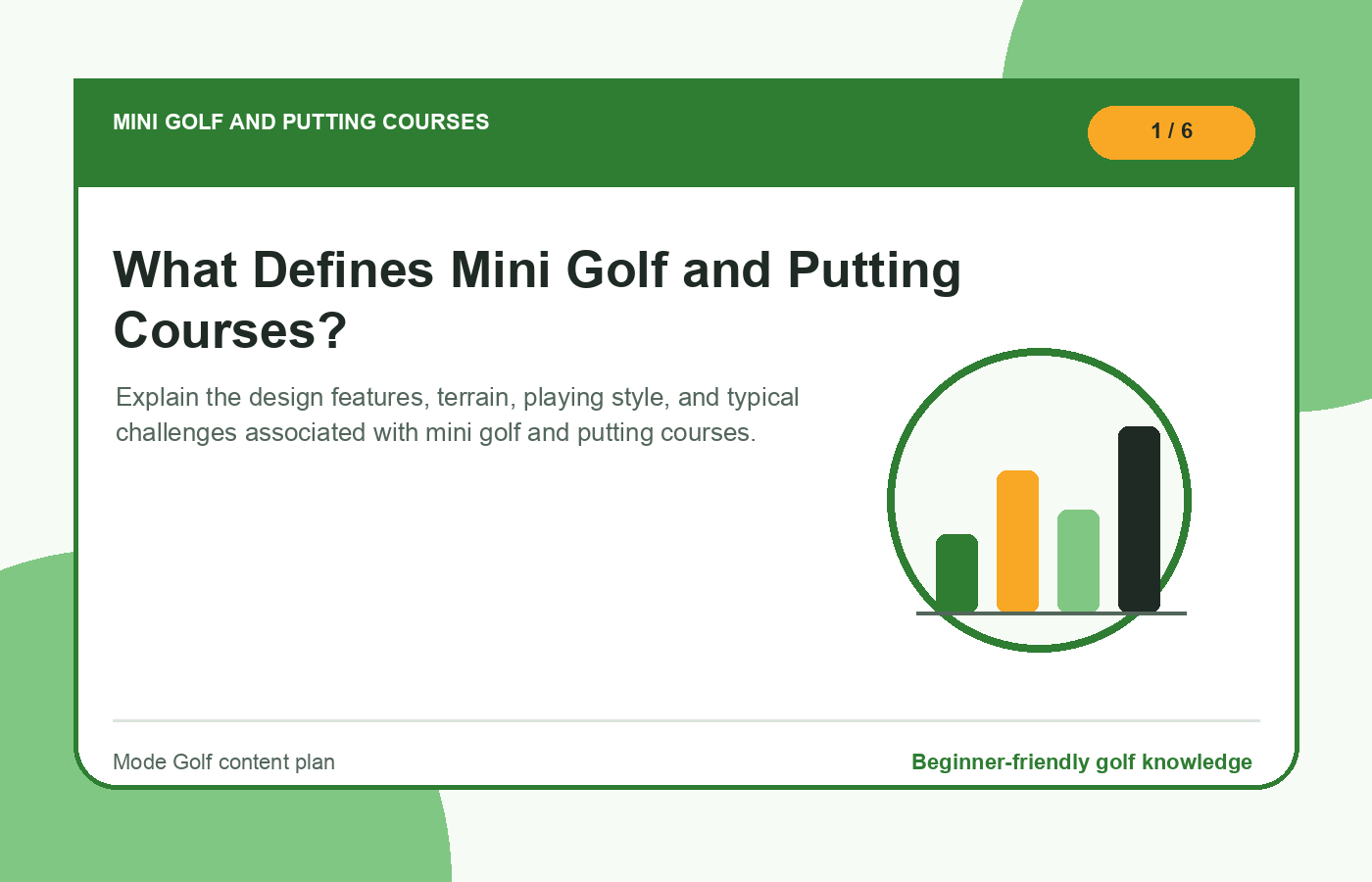 What Defines Mini Golf and Putting Courses? illustration
