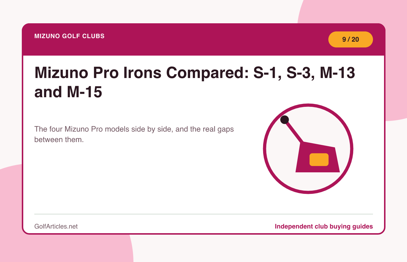 Mizuno Pro Irons Compared: S-1, S-3, M-13 and M-15 illustration
