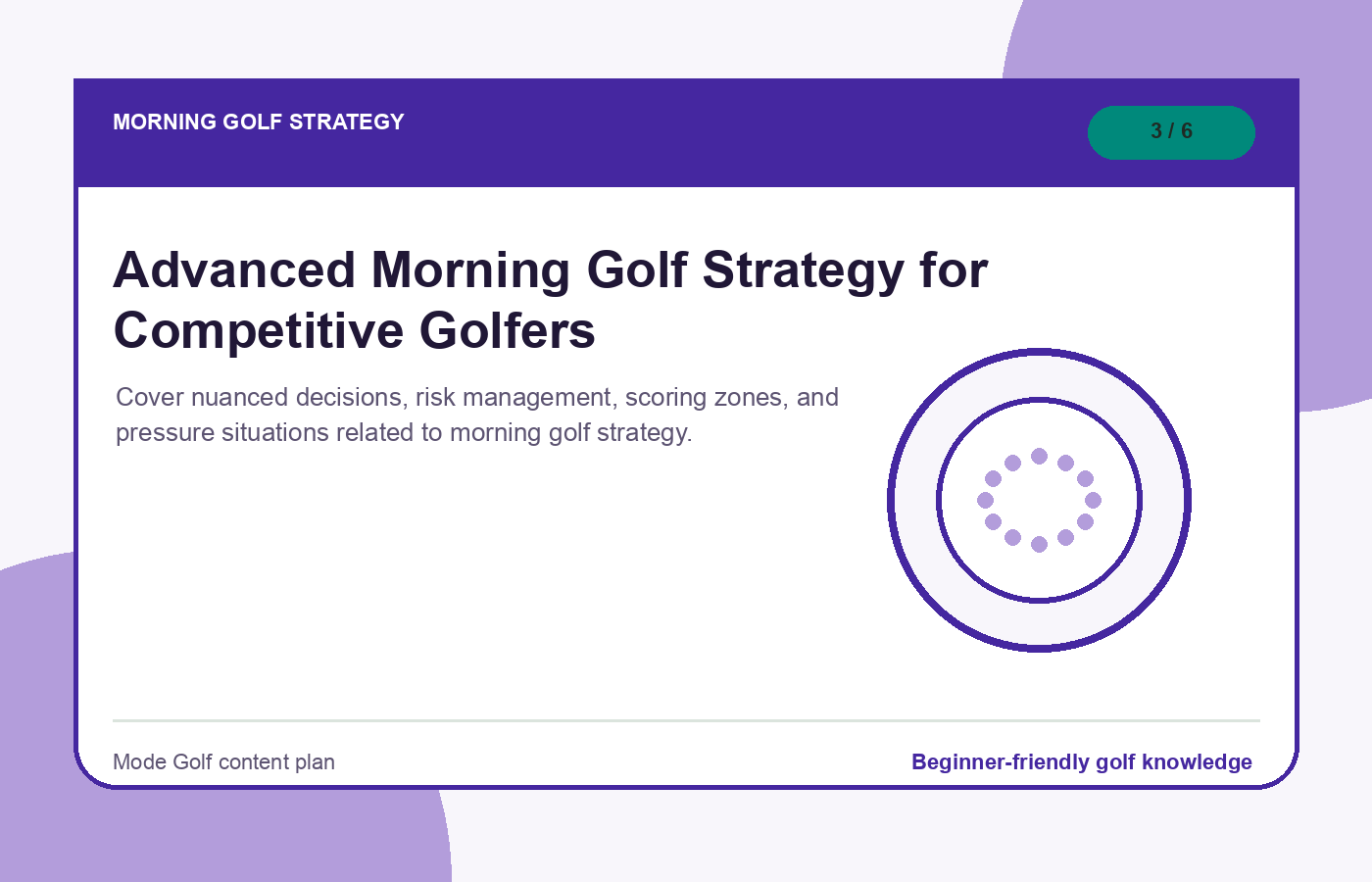 Advanced Morning Golf Strategy for Competitive Golfers illustration