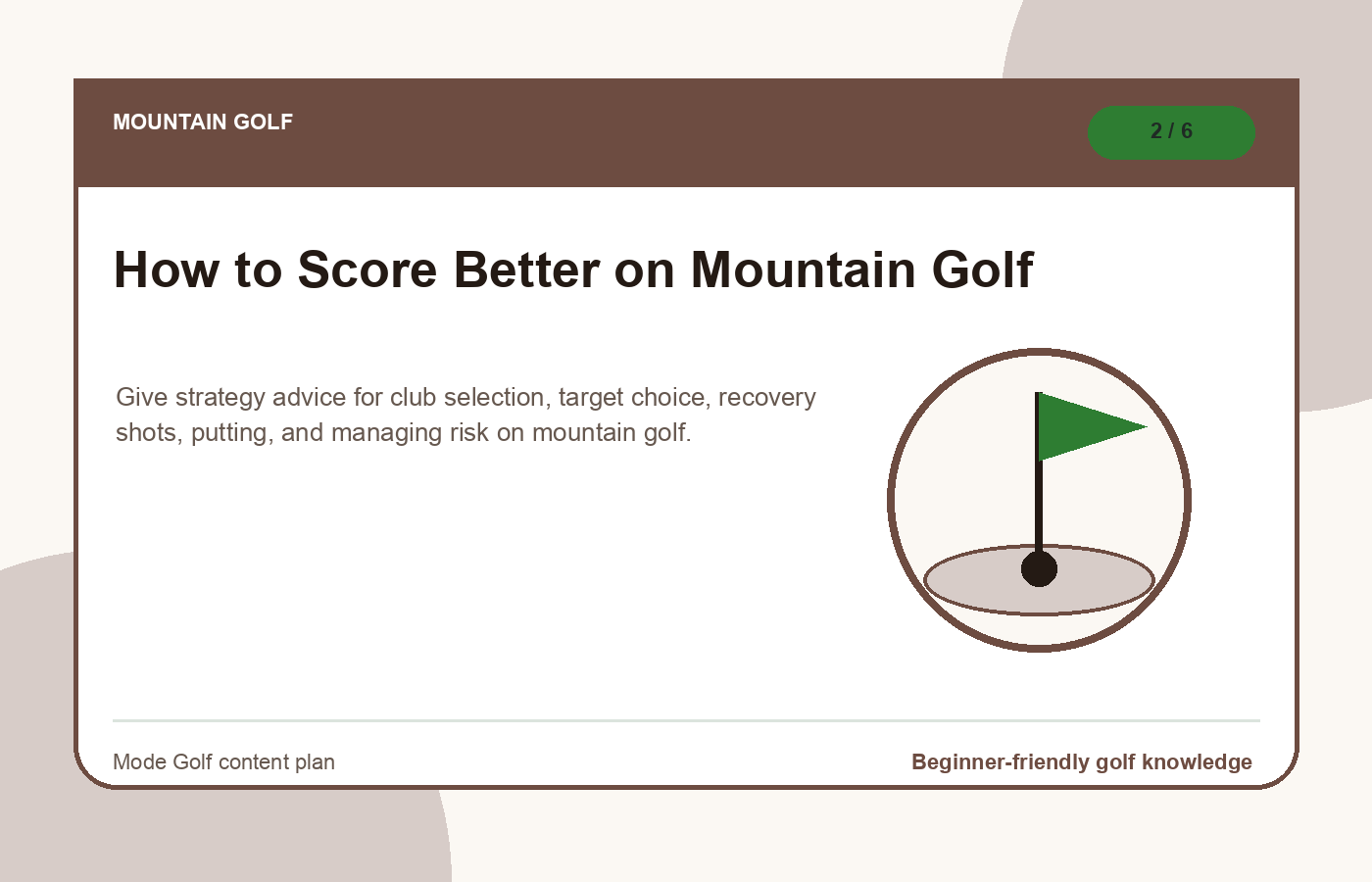 How to Score Better on Mountain Golf illustration