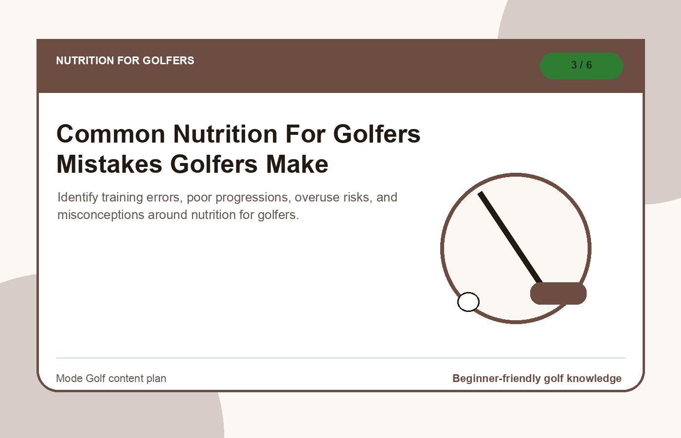 Common Nutrition For Golfers Mistakes Golfers Make illustration