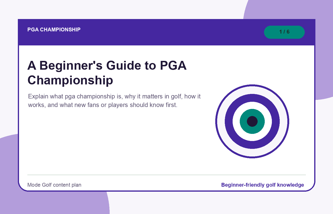 A Beginner's Guide to PGA Championship illustration