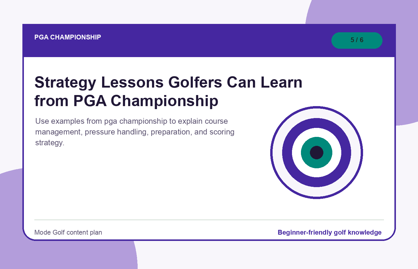Strategy Lessons Golfers Can Learn from PGA Championship illustration