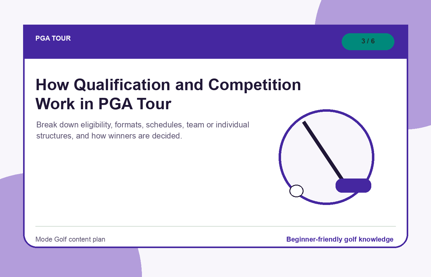 How Qualification and Competition Work in PGA Tour illustration