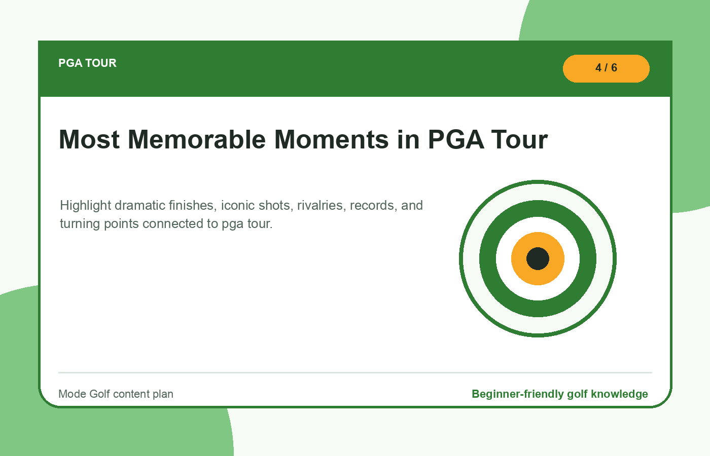 Most Memorable Moments in PGA Tour illustration
