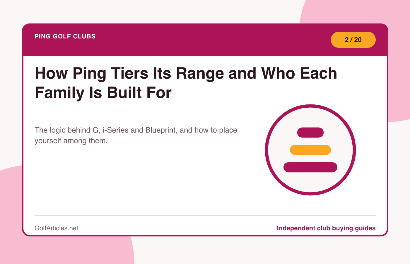 How Ping Tiers Its Range and Who Each Family Is Built For illustration