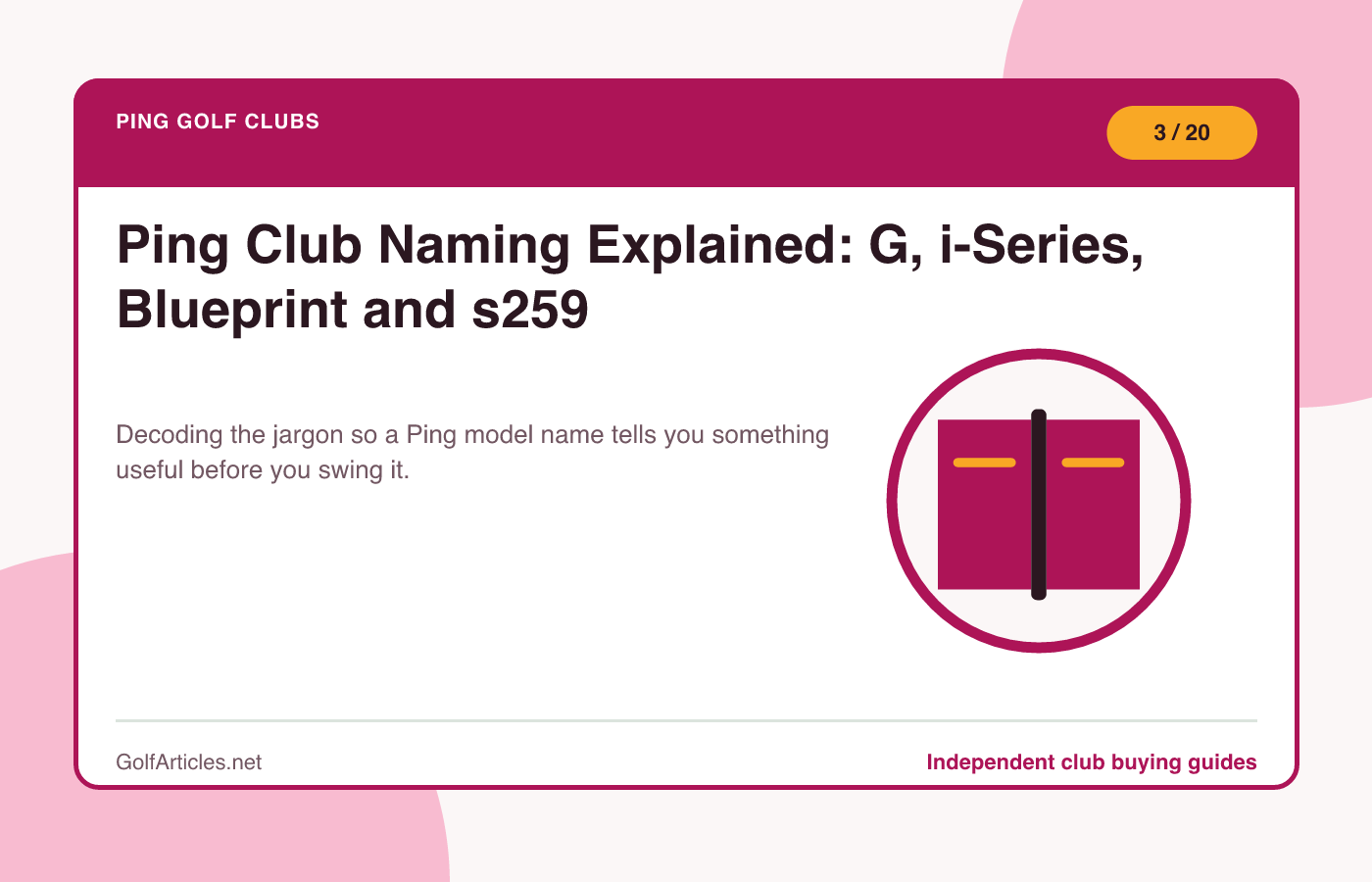 Ping Club Naming Explained: G, i-Series, Blueprint and s259 illustration