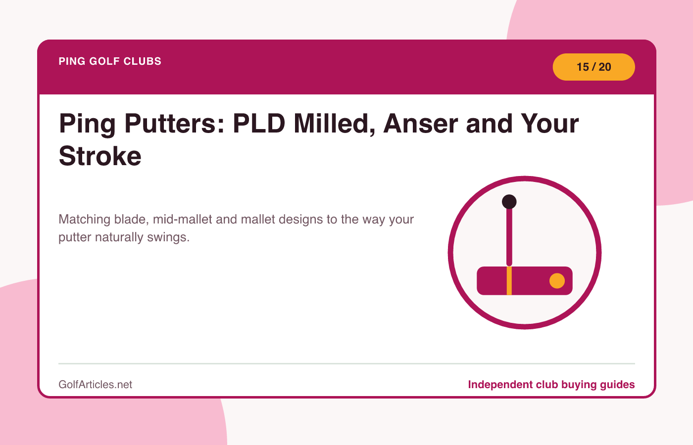 Ping Putters: PLD Milled, Anser and Your Stroke illustration