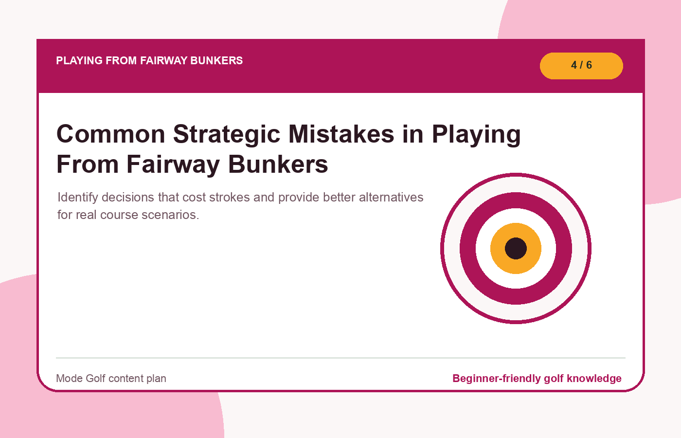Common Strategic Mistakes in Playing From Fairway Bunkers illustration
