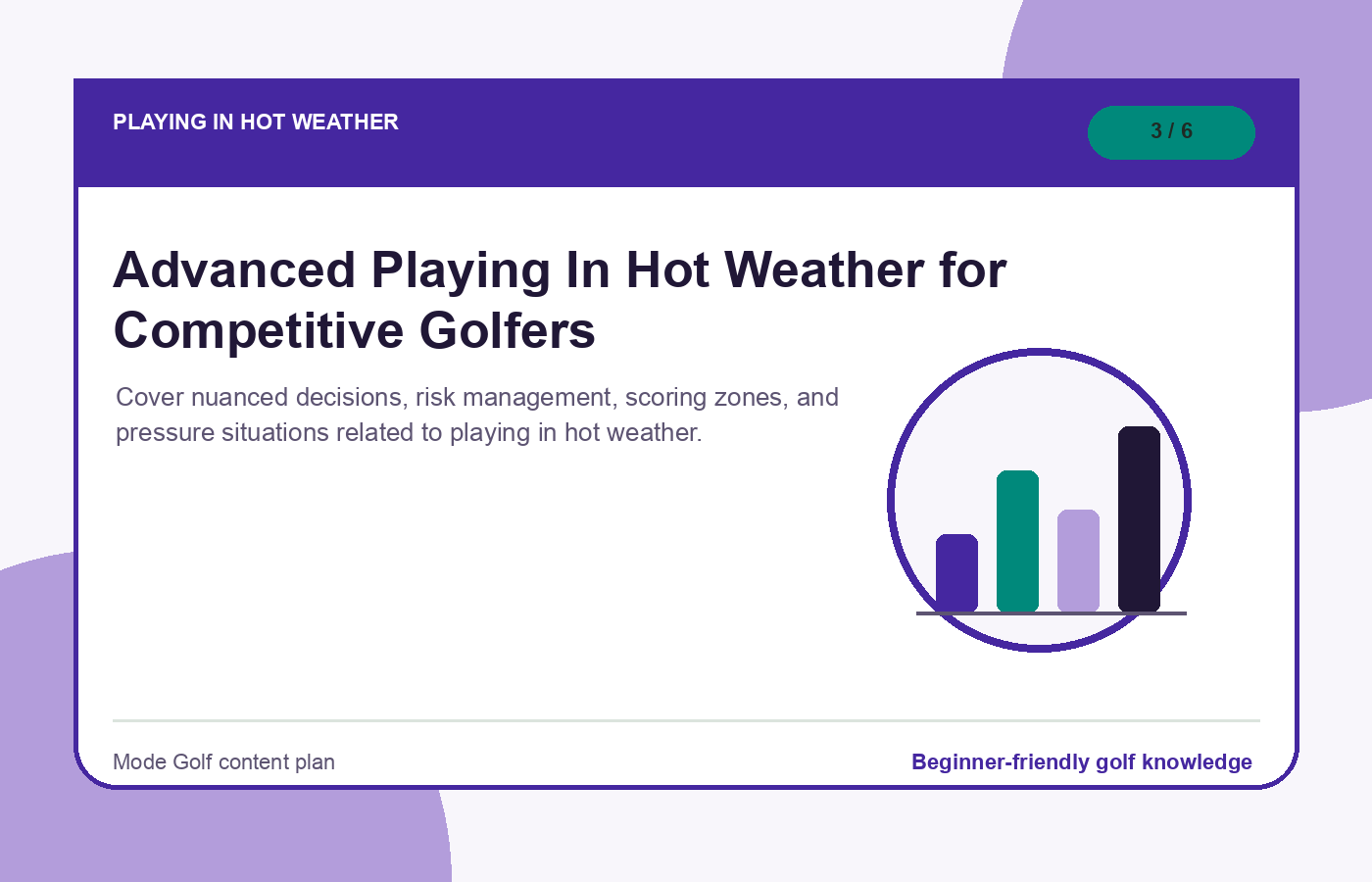 Advanced Playing In Hot Weather for Competitive Golfers illustration