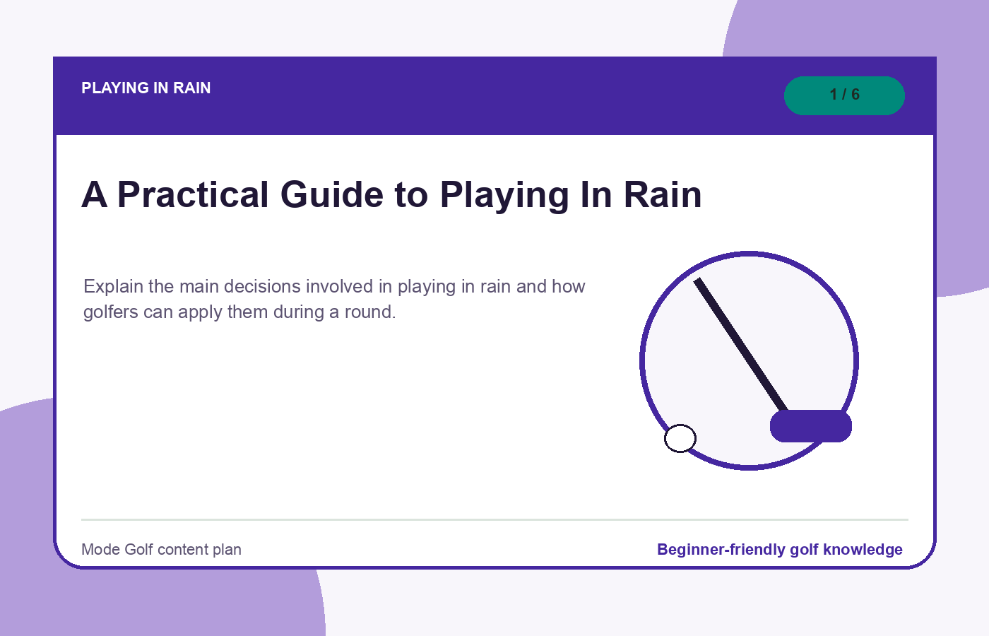 A Practical Guide to Playing In Rain illustration