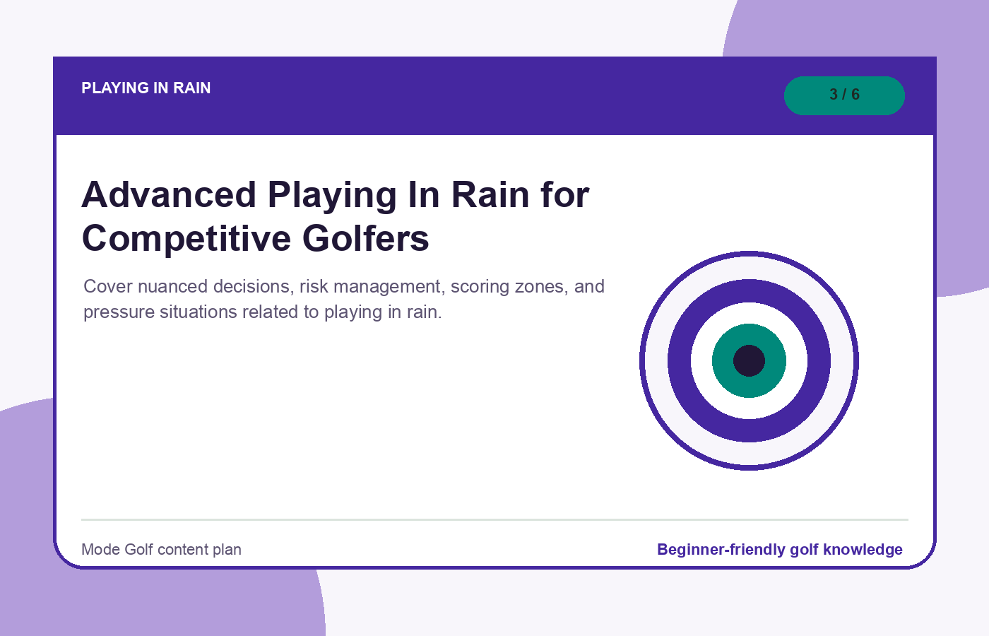 Advanced Playing In Rain for Competitive Golfers illustration
