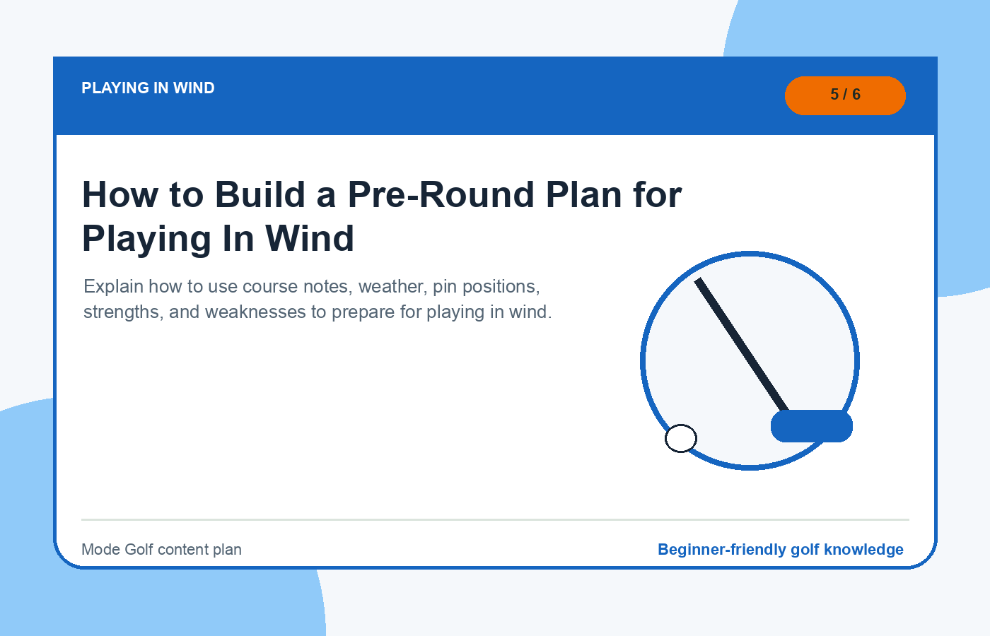 How to Build a Pre-Round Plan for Playing In Wind illustration