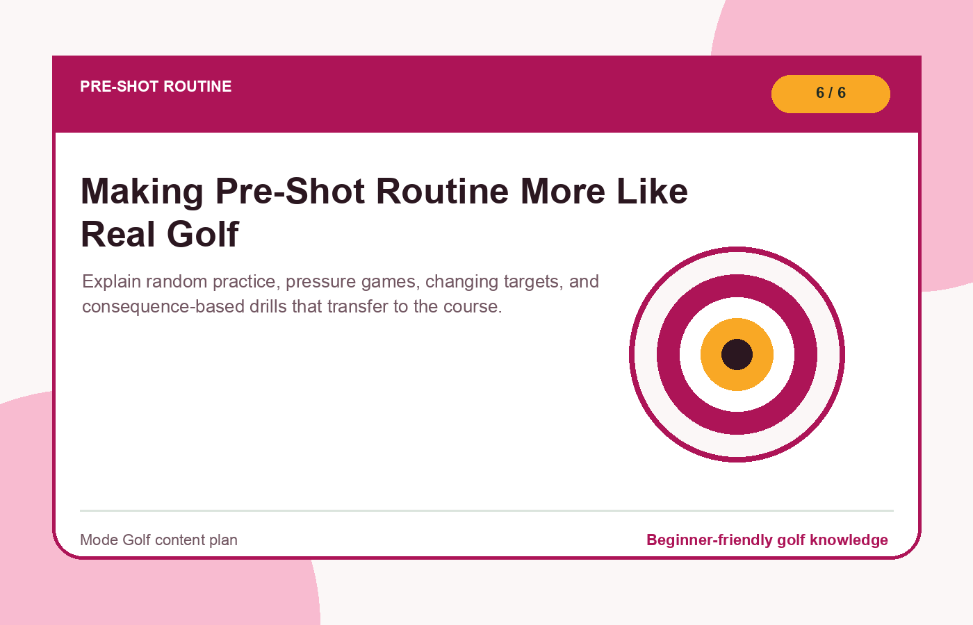 Making Pre-Shot Routine More Like Real Golf illustration