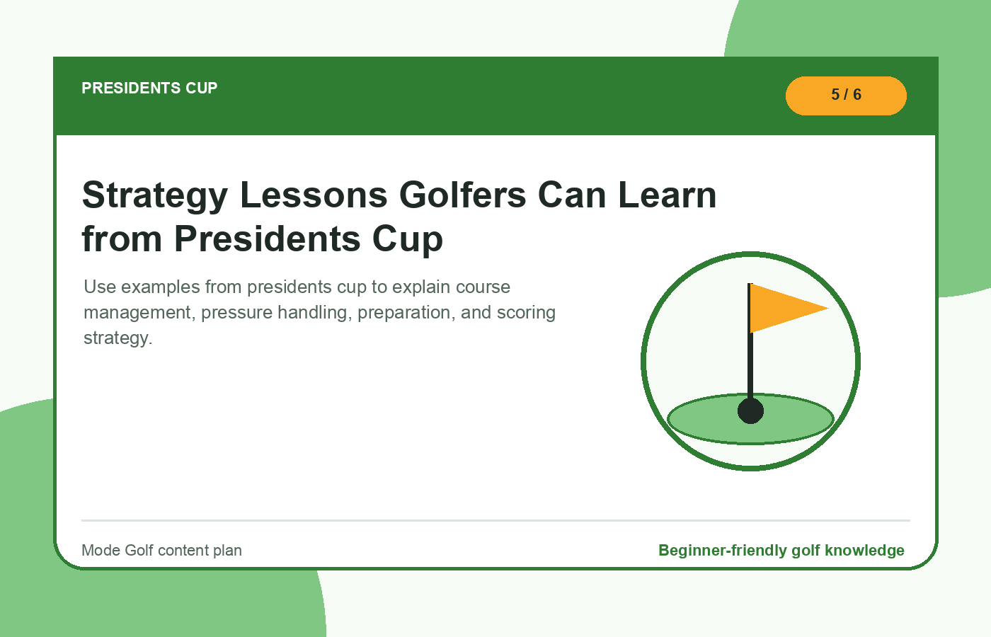 Strategy Lessons Golfers Can Learn from Presidents Cup illustration
