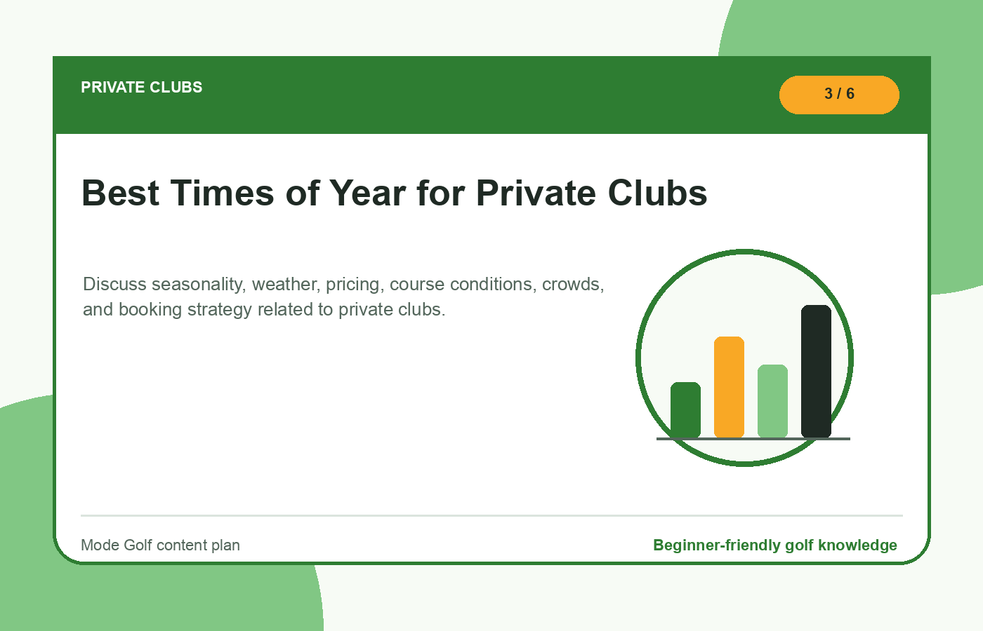 Best Times of Year for Private Clubs illustration