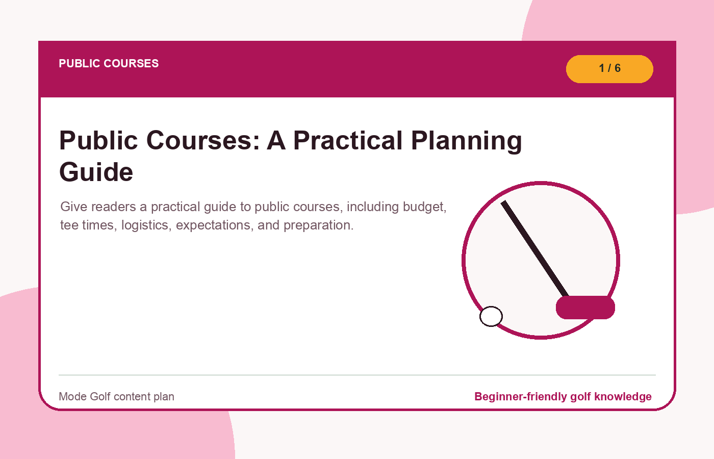 Public Courses: A Practical Planning Guide illustration