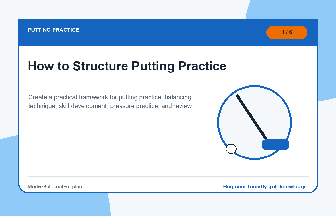 How to Structure Putting Practice illustration