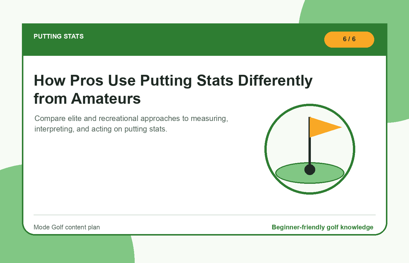How Pros Use Putting Stats Differently from Amateurs illustration