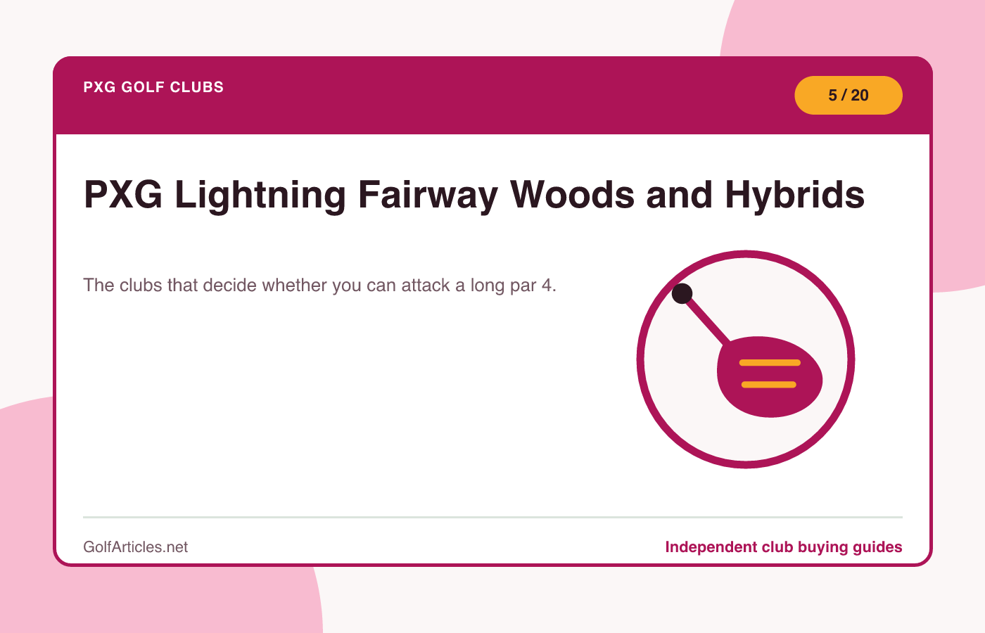 PXG Lightning Fairway Woods and Hybrids illustration