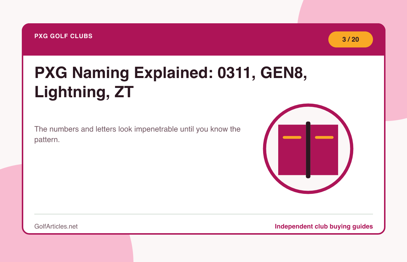 PXG Naming Explained: 0311, GEN8, Lightning, ZT illustration