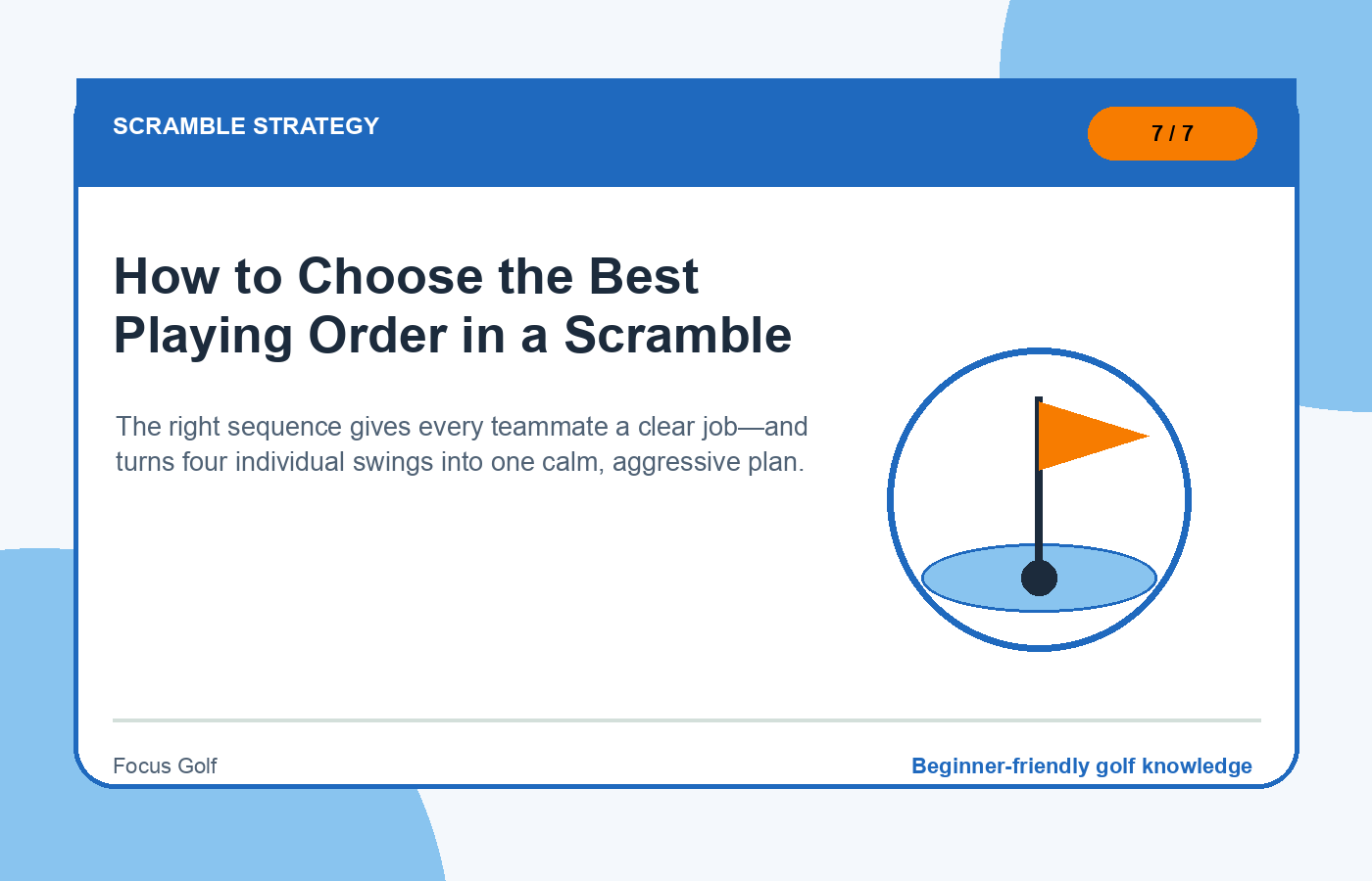 How to Choose the Best Playing Order in a Scramble illustration