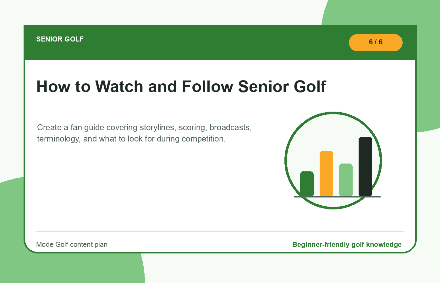 How to Watch and Follow Senior Golf illustration