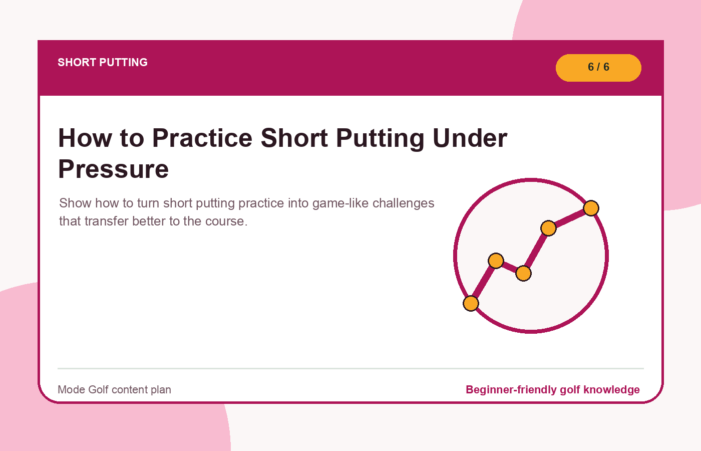 How to Practice Short Putting Under Pressure illustration