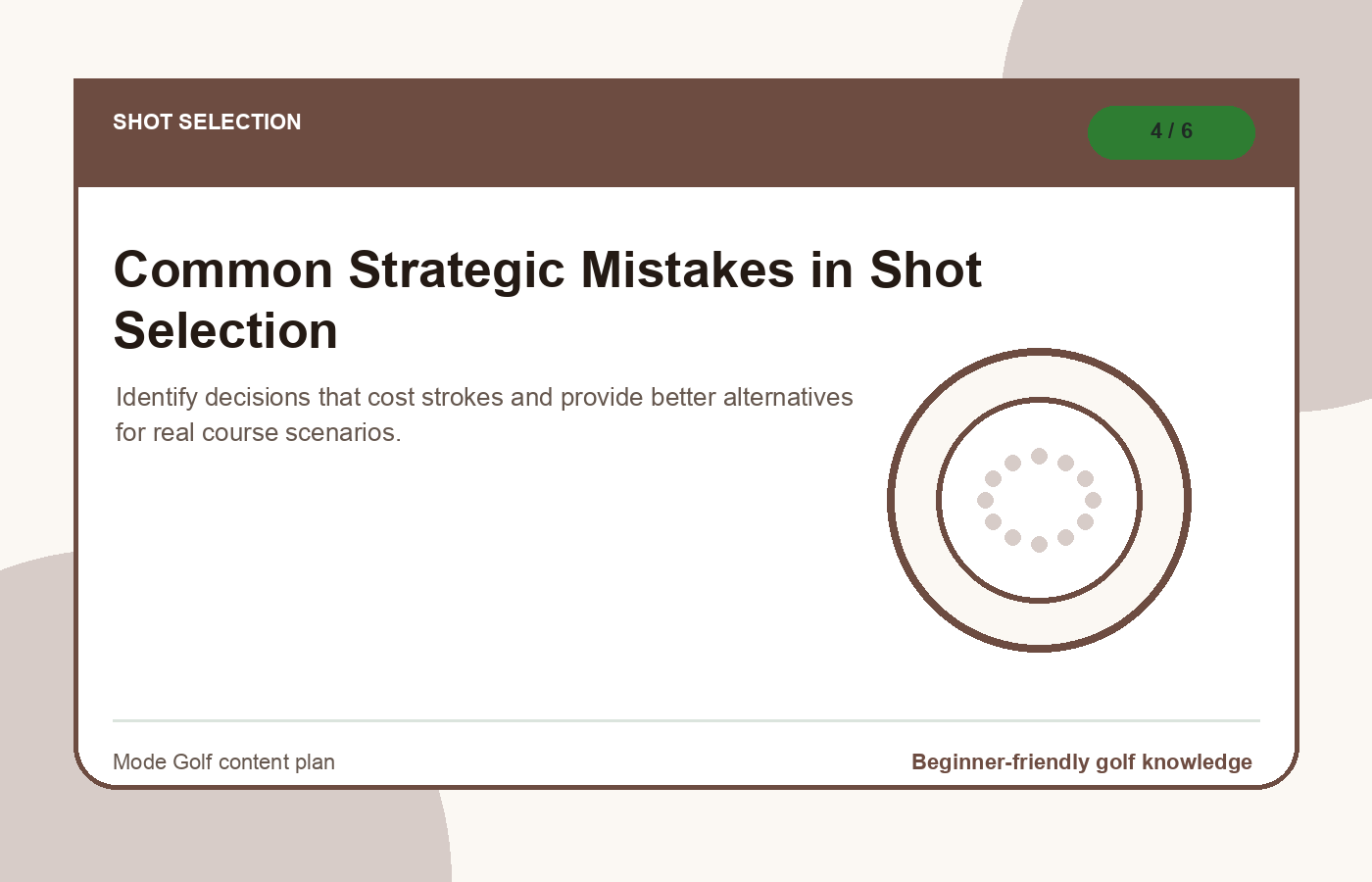 Common Strategic Mistakes in Shot Selection illustration