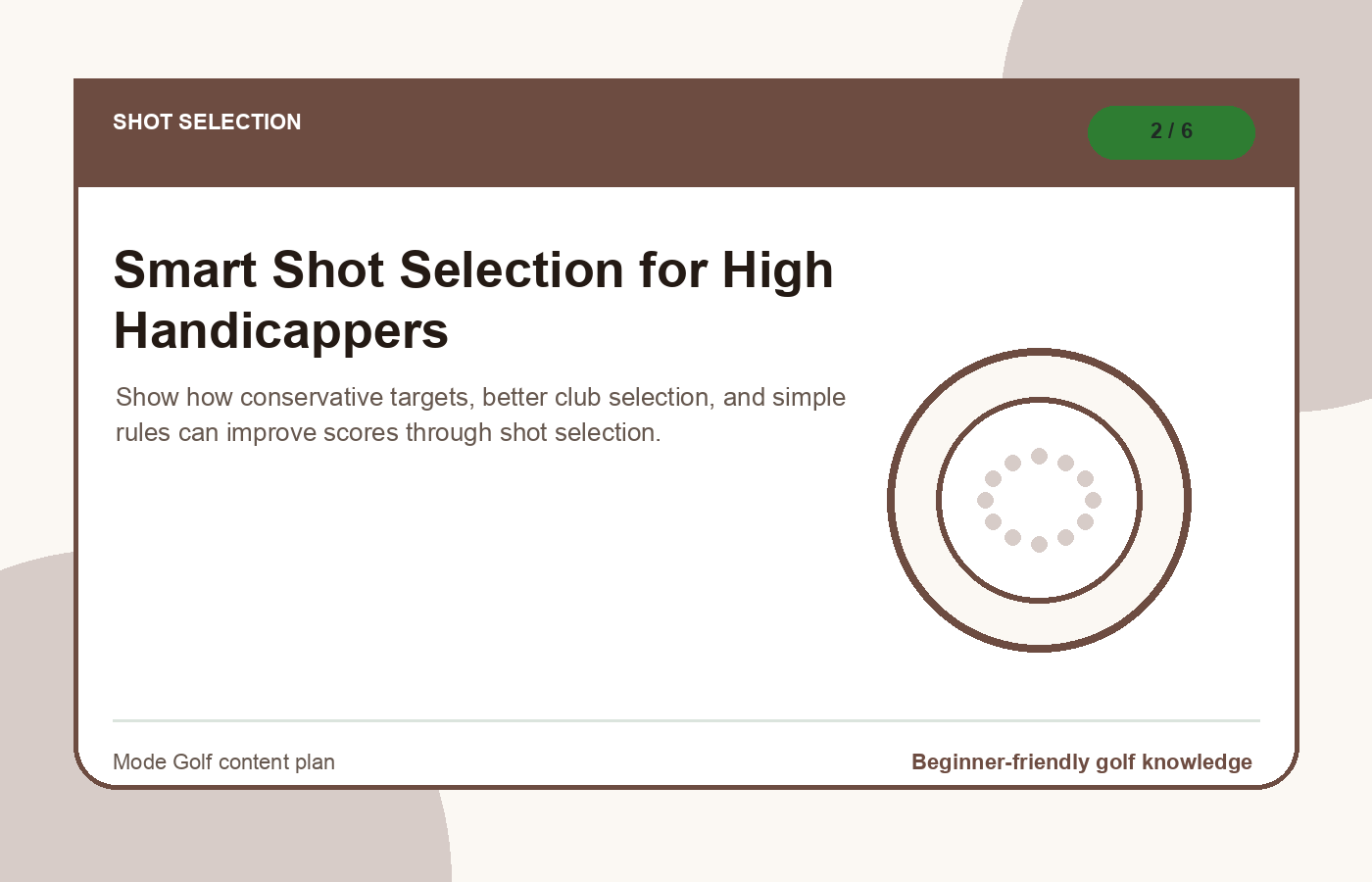 Smart Shot Selection for High Handicappers illustration