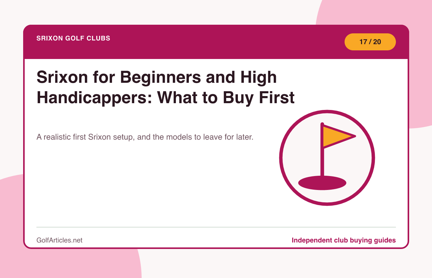 Srixon for Beginners and High Handicappers: What to Buy First illustration