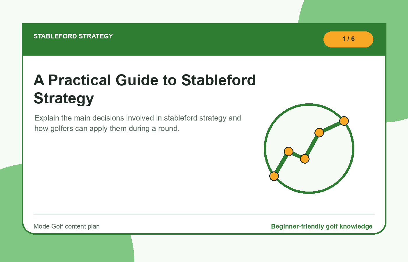A Practical Guide to Stableford Strategy illustration