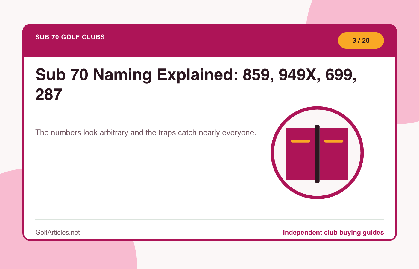 Sub 70 Naming Explained: 859, 949X, 699, 287 illustration