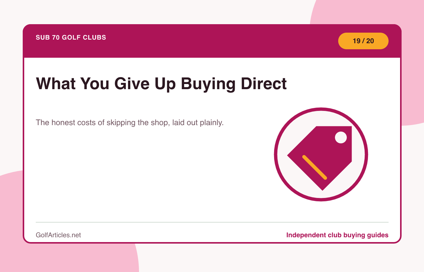 What You Give Up Buying Direct illustration
