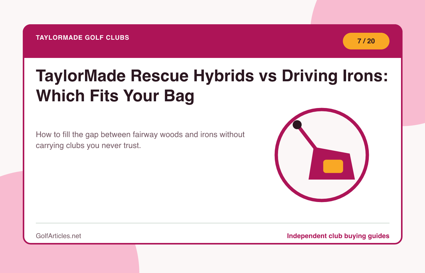 TaylorMade Rescue Hybrids vs Driving Irons: Which Fits Your Bag illustration
