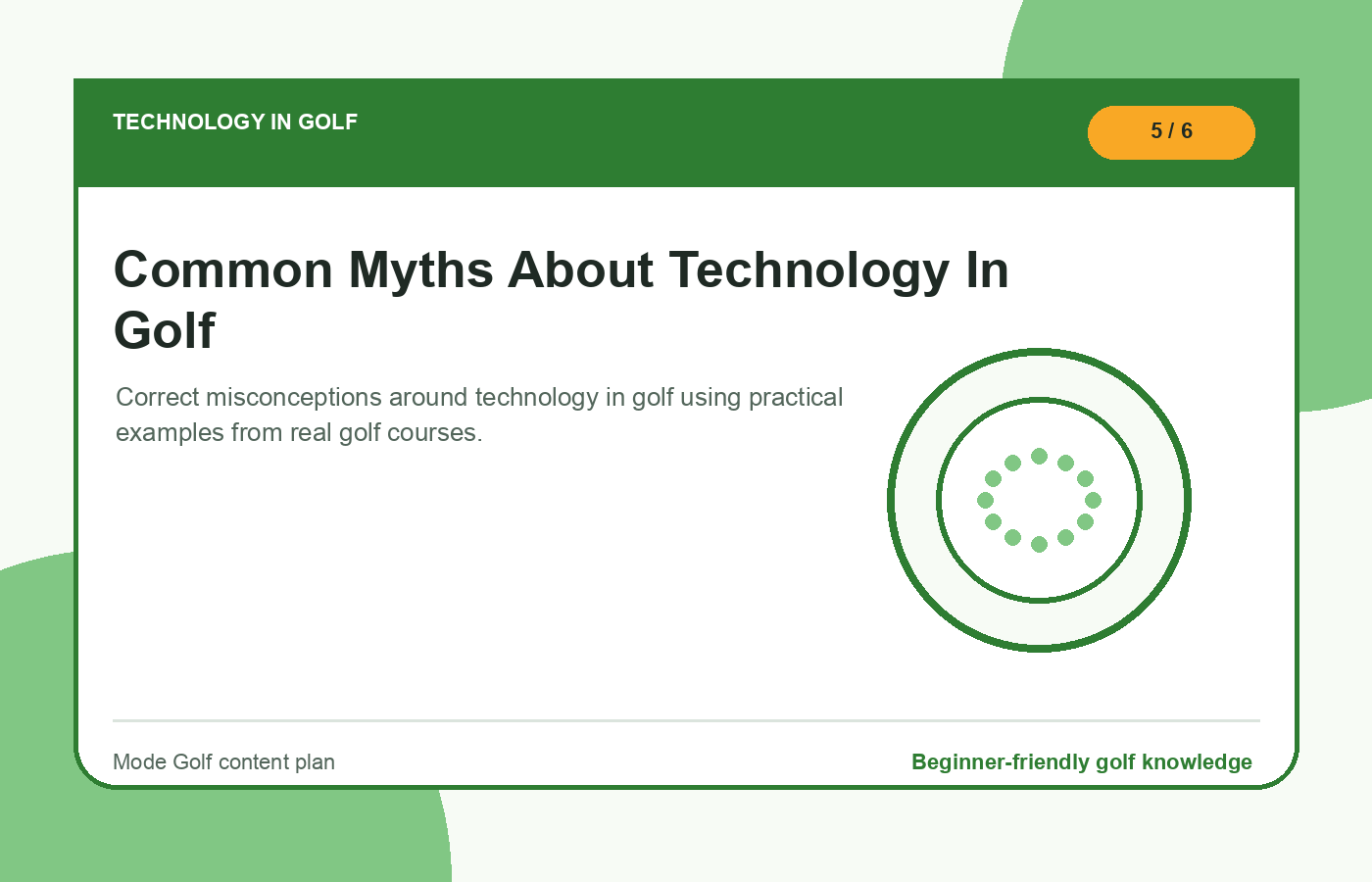 Common Myths About Technology In Golf illustration