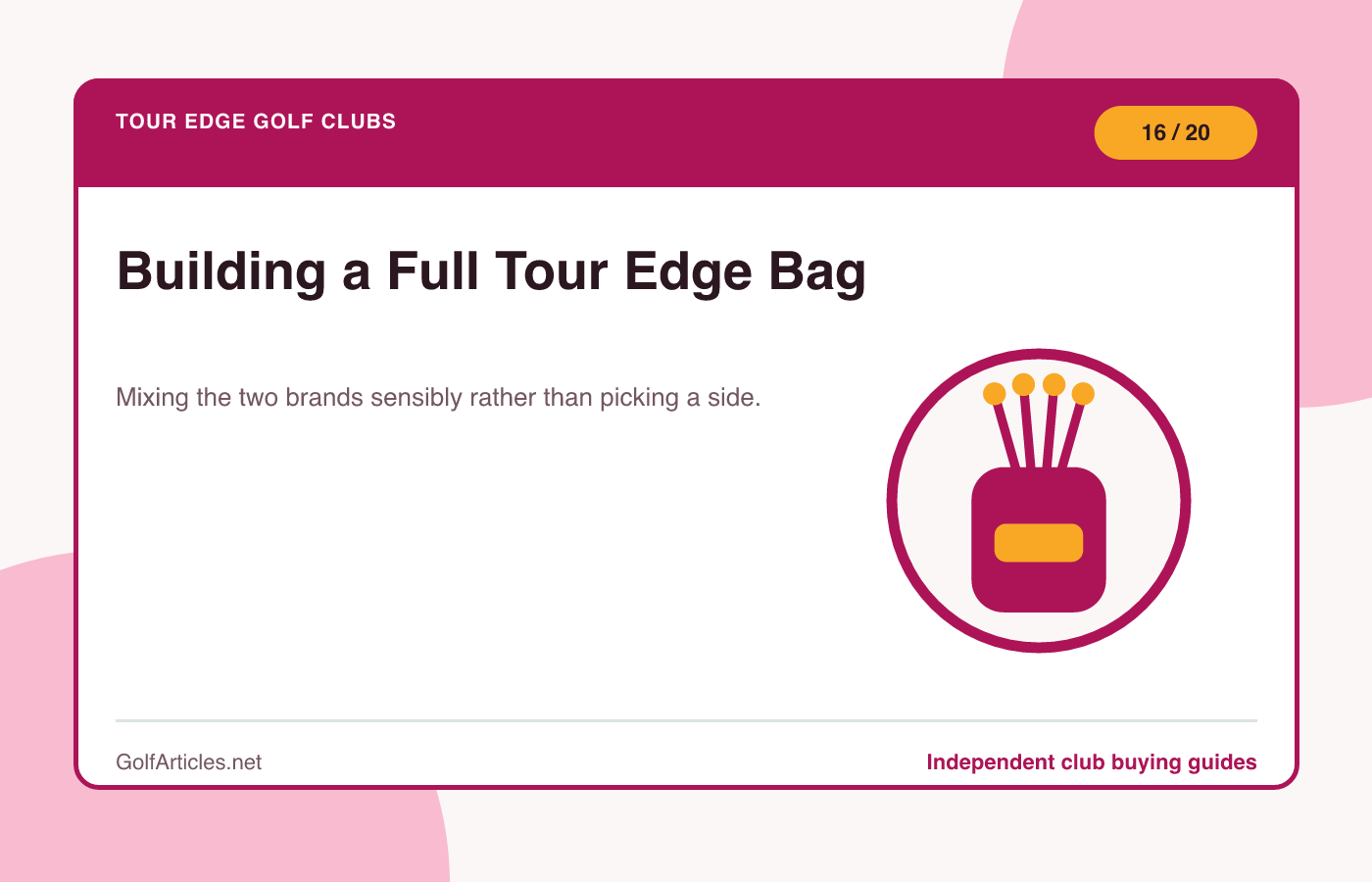 Building a Full Tour Edge Bag illustration