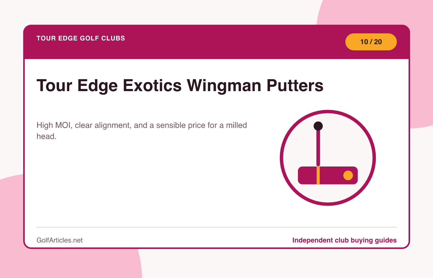 Tour Edge Exotics Wingman Putters illustration