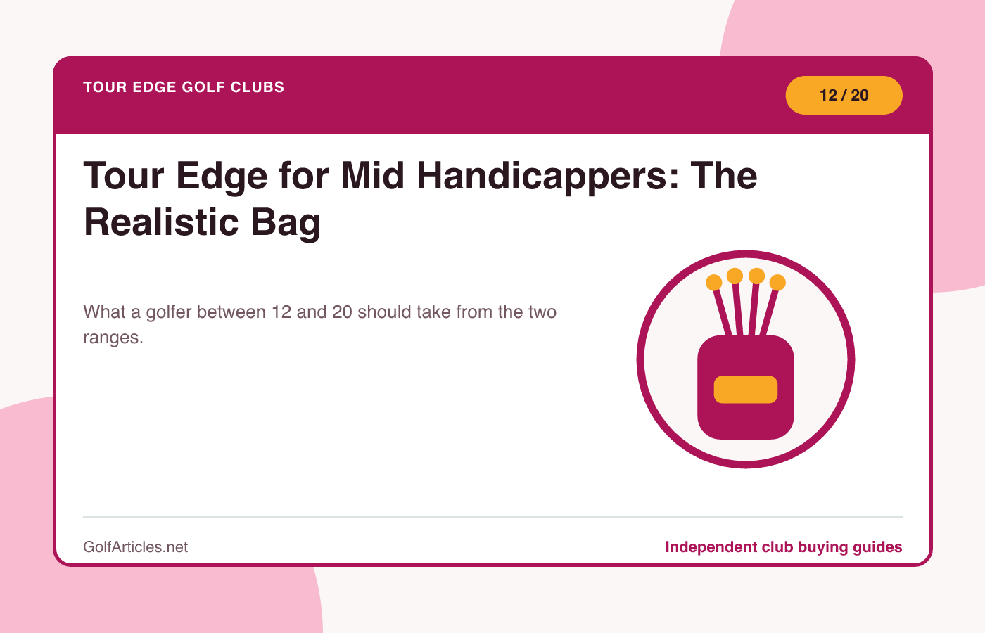 Tour Edge for Mid Handicappers: The Realistic Bag illustration