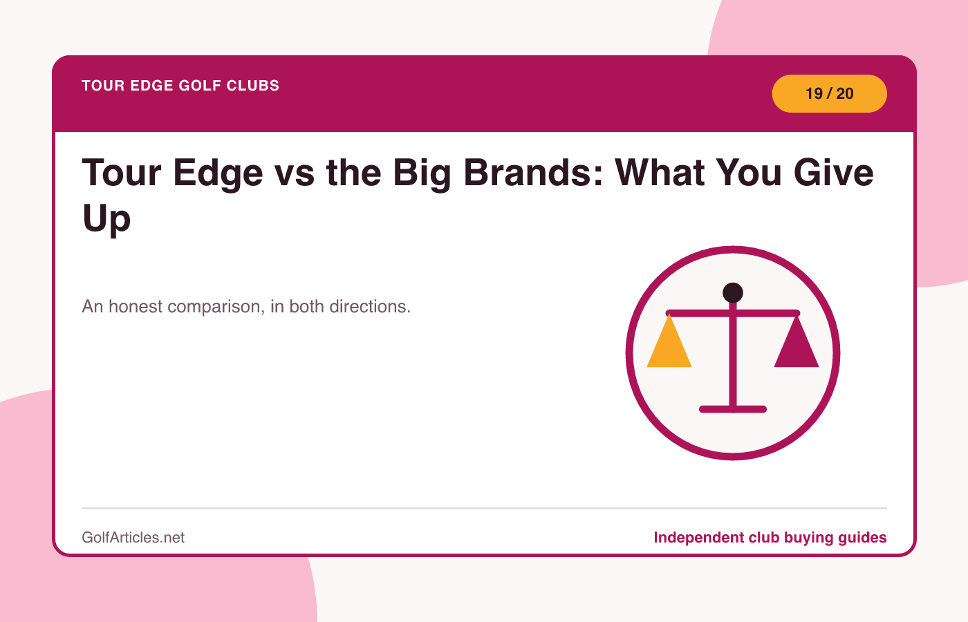 Tour Edge vs the Big Brands: What You Give Up illustration