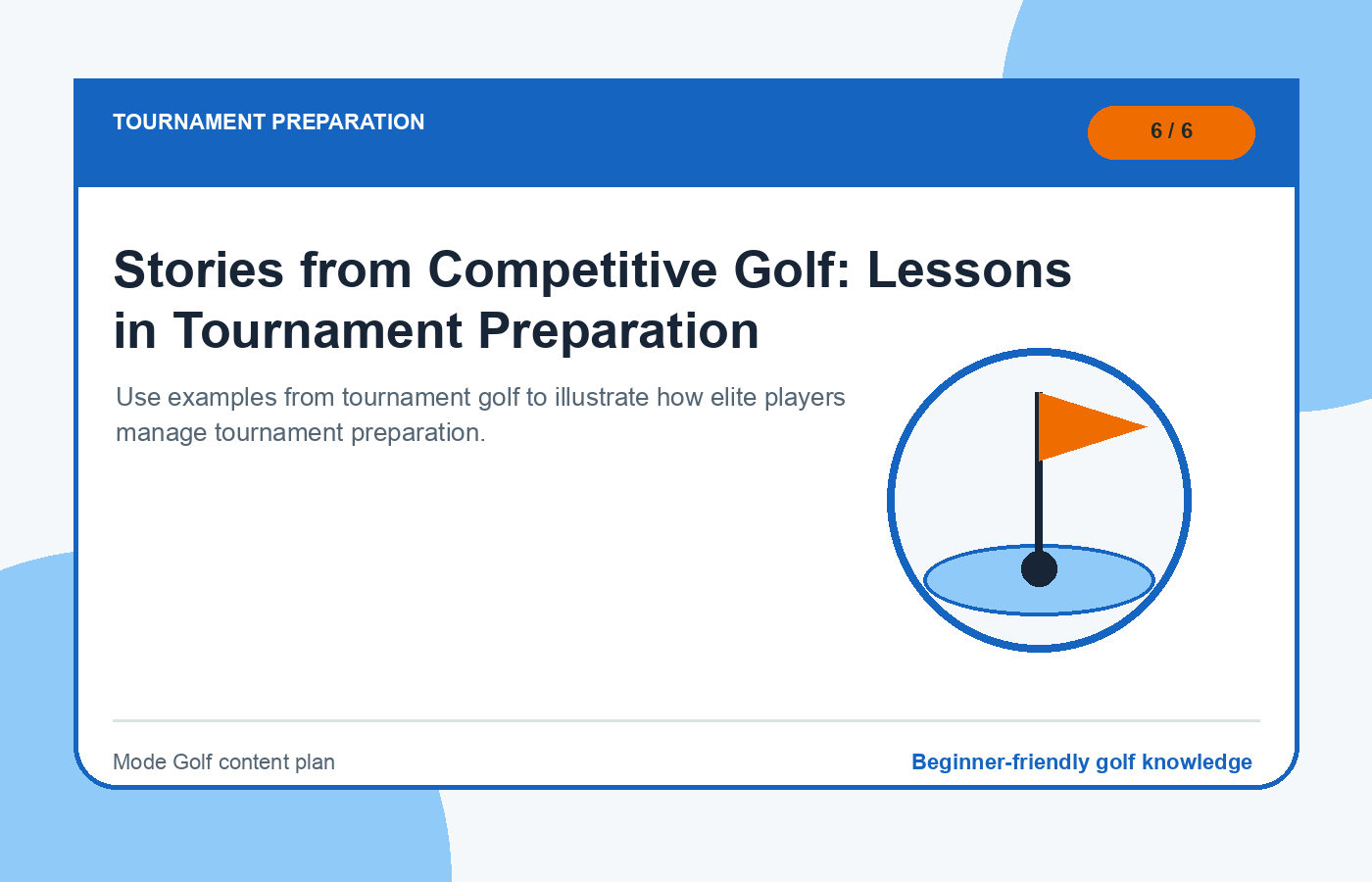 Stories from Competitive Golf: Lessons in Tournament Preparation illustration