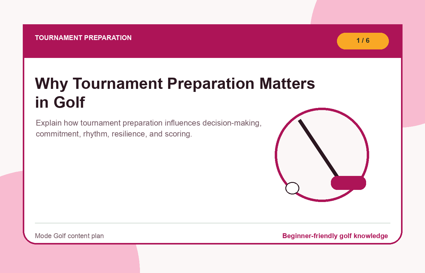 Why Tournament Preparation Matters in Golf illustration